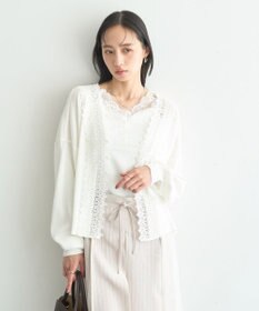 earth music&ecology 【2WAY】レーストリムシアーニットカーディガン