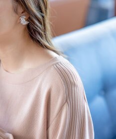 Tiaclasse L 【新色追加・洗える】配色スリットニット