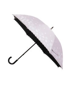 MOONBAT 【遮光率100％/遮熱/UV】LANVIN en Bleu (ランバン オン ブルー)晴雨兼用日傘 フラワーグリッター シルバースカラ刺繍 花柄 長傘