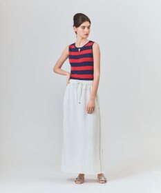 GRACE CONTINENTAL ラインニットノースリーブ