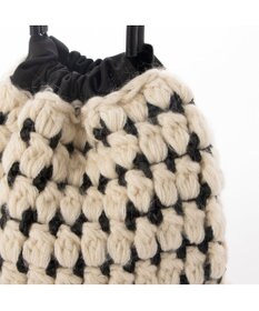 UNBILLION カシュカシュ cachecache / サテンリボン編み込み巾着ショルダー