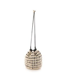 UNBILLION カシュカシュ cachecache / サテンリボン編み込み巾着ショルダー