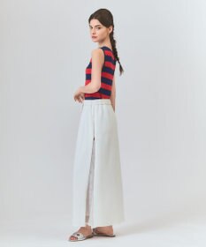 GRACE CONTINENTAL ラインニットノースリーブ