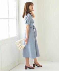 Feroux 【洗える】パフスリーブシャツ ワンピース