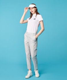 23区GOLF 【WOMEN】【UVケア】ストレッチタックジャガード 半袖シャツ 通気性に優れて涼やか！