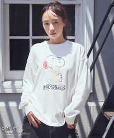 earth music&ecology 【綿100％】ＰＥＡＮＵＴＳ／ｅａｒｔｈ　マルチカラーアートロンＴ