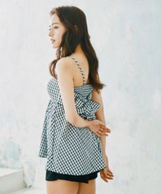 San-ai Resort（三愛水着楽園） 【WEB限定】ペプラムチェック3点セット【Beach Queen（ビーチクイーン）】