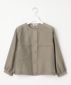 J.PRESS LADIES 【洗える】Sheer Vis リネン ノーカラー ブルゾン