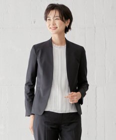 J.PRESS LADIES S BAHARIYE SOLID ノーカラー ジャケット