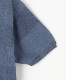 自由区 【洗える】ペーパーブレンドスキッパーポロ ニット