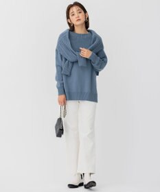 23区 【SLOW】ストレッチ コーデュロイ ストレート フレア パンツ