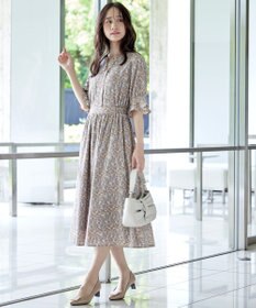 Tiaclasse 【洗える】キャンディースリーブ花柄ワンピース