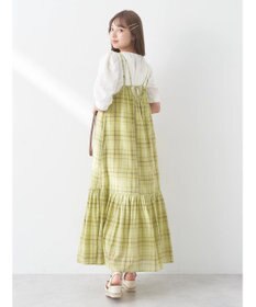 earth music&ecology マドラスチェックキャミワンピース