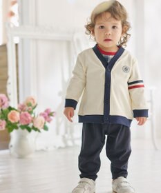 J.PRESS KIDS 【BOX付き】【80-90㎝】スムース 天竺カーディガン&長袖Tシャツ&パンツ セット