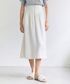 BEIGE， BERNARD / リネン混 ゴールドジップ ハイウエススカート