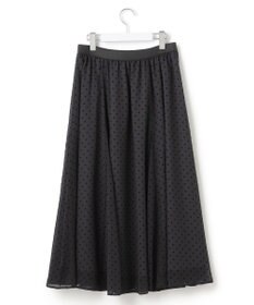 23区 【一部店舗限定/洗える】クレープドットフロッキー スカート