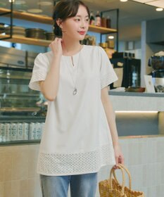 Tiaclasse 裾レース切替チュニック