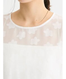 Green Parks ・ＥＬＥＮＣＡＲＥ　ＤＵＥ　フラワージャカードブラウス