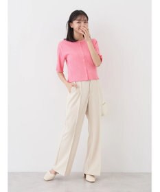 earth music&ecology ドットボタン５分袖リブプルオーバー