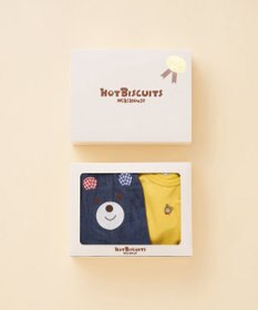 MIKI HOUSE HOT BISCUITS ワンポイント半袖Tシャツ＆顔ドンブルマギフトセット【BOX付き】