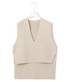 ICB 【洗える】リサイクルポリエステルハイゲージ  ニットベスト