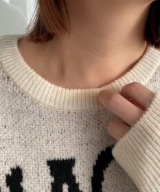 WEGO ファニーグラフィックフラッフィーニットプルオーバー