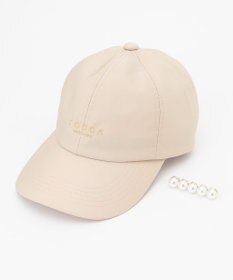 TOCCA 【紫外線90%カット・吸水速乾・抗菌防臭・接触冷感・洗える・サイズ調整可・ブローチ付け外し可】PEARL BROOCH CAP キャップ
