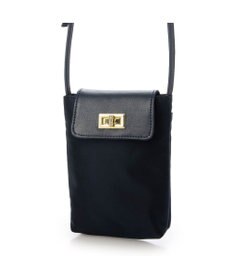 UNBILLION VERYコラボ ペルケ perche / 牛革フラップナイロンショルダーバッグ