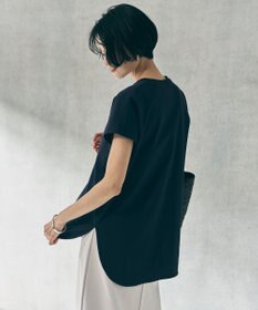 UNFILO L BEAUTY FORM-T cotton ロゴ フレンチスリーブ Tシャツ