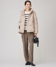 自由区 【洗える】ウールカシミヤブレンドボーダークルーネック ニット