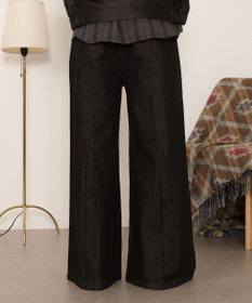 WEGO センタータックバギーフレアデニム