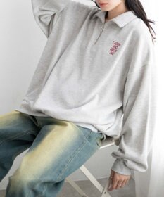 WEGO ハーフジップBIGスウェット