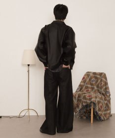 WEGO センタータックバギーフレアデニム