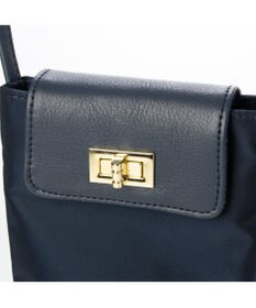 UNBILLION VERYコラボ ペルケ perche / 牛革フラップナイロンショルダーバッグ