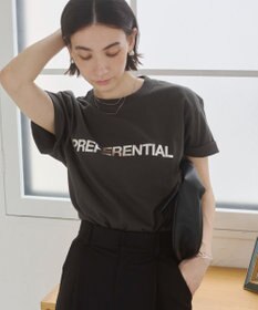 WEGO 【ANGIE VINTAGE】フロッキーロゴプリントTシャツ