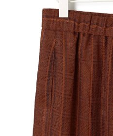 ICB スクエアチェックレノクロス ワイドストレートパンツ