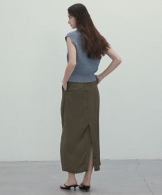 BEIGE， 【洗える・eclat 5月号掲載】VANDA / ラメ入りVネックノースリーブニット