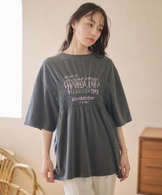 earth music&ecology ピグメントシャーリングプルオーバー