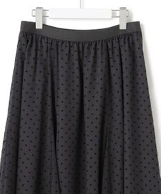 23区 【一部店舗限定/洗える】クレープドットフロッキー スカート