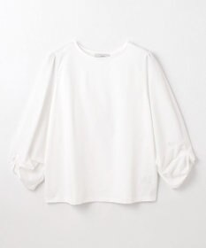 ANY 【洗濯機可/UVケア/アンチピリング】布帛ねじり袖コンビプルオーバー