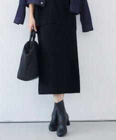 自由区 S 【カタログ掲載・セットアップ対応・洗える】スムージーニット スカート