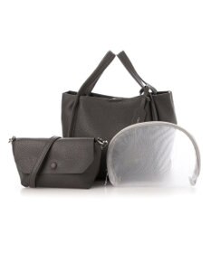 UNBILLION カシュカシュ cachecache / ミニショルダー付きソフトレザー調ミニトートバッグ