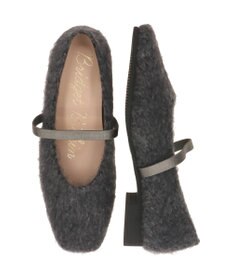Bridget Birkin 【Bridget Birkin】エラスティックバンドもこもこスクエアバレエシューズ