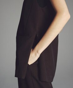 uncrave ウォッシャブルウールライクツイル ジレ