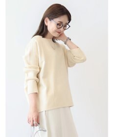 AMERICAN HOLIC バイパチ袖リブラグランニットプルオーバー