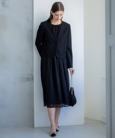 23区 L 【APPLAUDIR】ドットシアークレープ ドレス