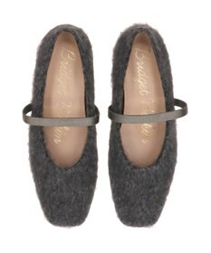 Bridget Birkin 【Bridget Birkin】エラスティックバンドもこもこスクエアバレエシューズ