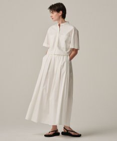 uncrave 【洗濯機洗い可】カラータイプライター フレアスカート（uncrave WHITE）