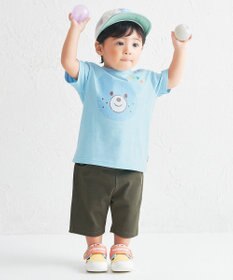 MIKI HOUSE HOT BISCUITS 【80-120cm】カラフルビーンズ フェイスプリント 半袖Tシャツ