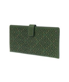 genten ダイヤカットワーク　マチなし長財布